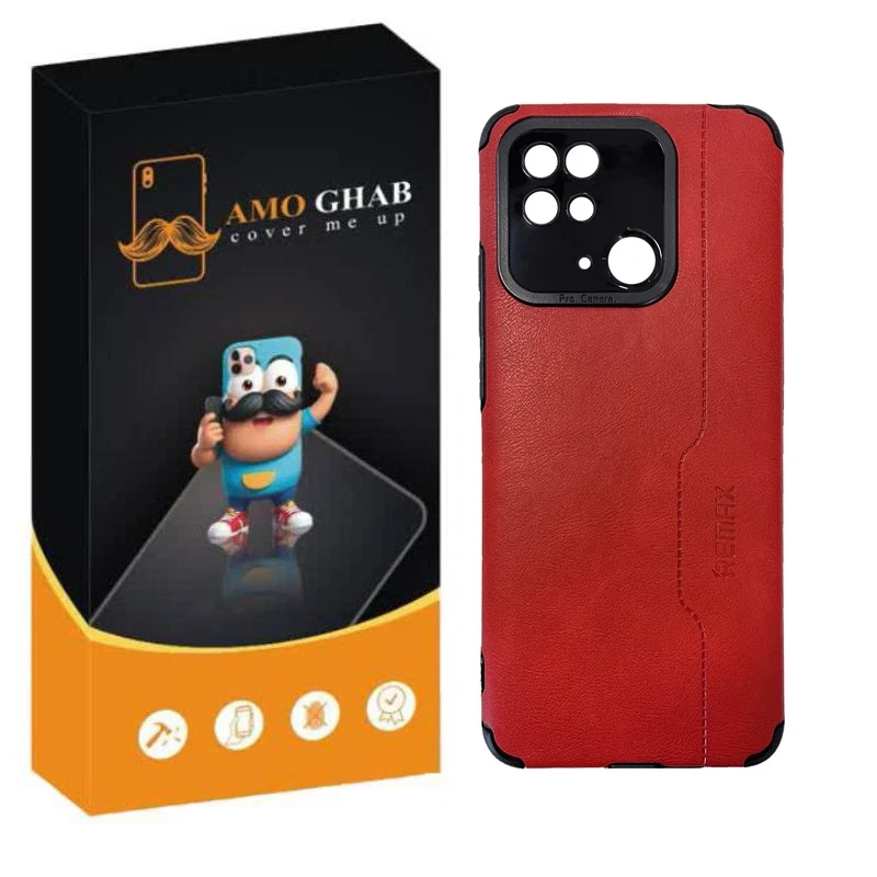کاور عمو قاب مدل چرم RMX مناسب برای گوشی موبایل شیائومی Redmi 10c / Poco C40