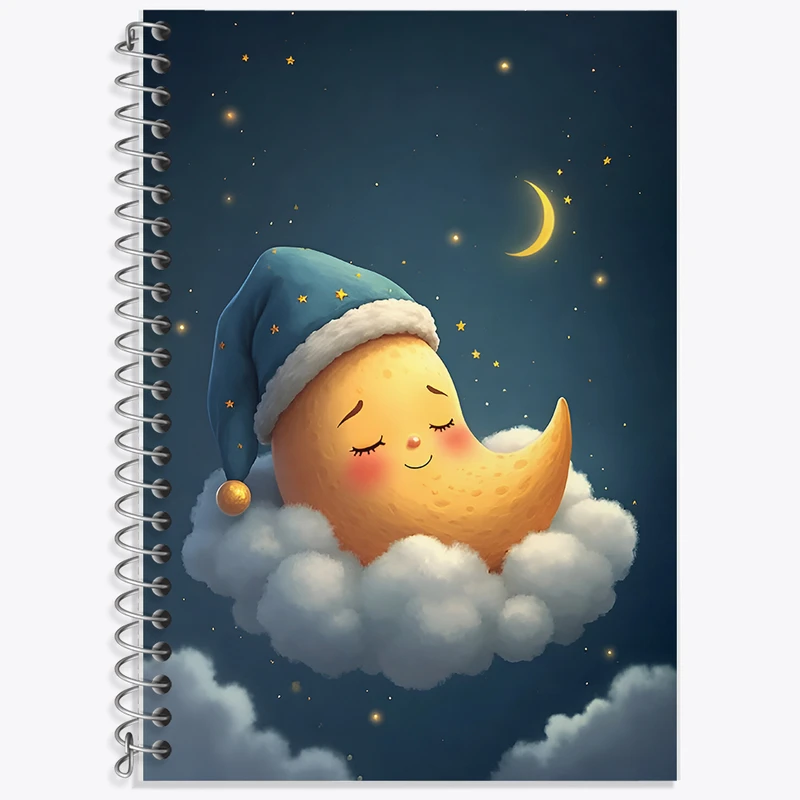 دفتر نت موسیقی 50 برگ خندالو طرح ماه کیوت کد F7148