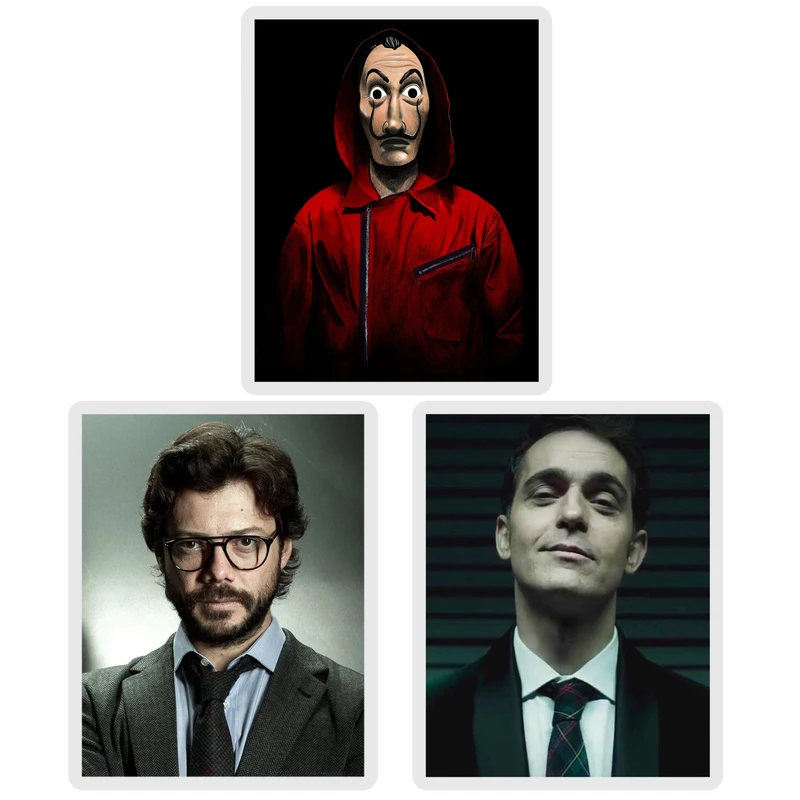 آویز تزیینی مدل خانه کاغذی MONEY HEIST کد PB3 مجموعه 3 عددی