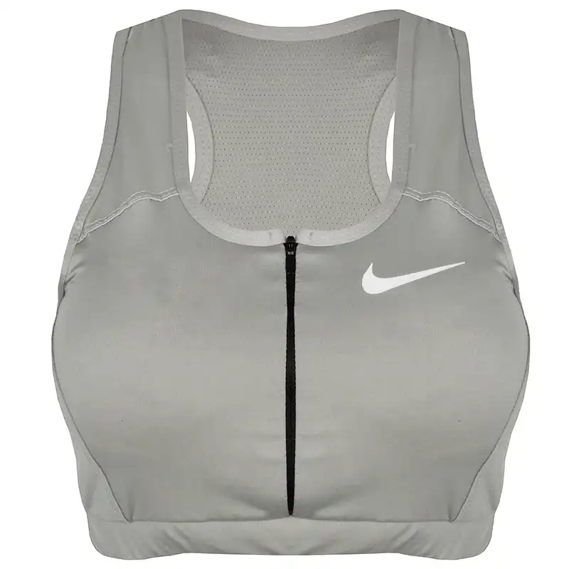 نیم تنه ورزشی زنانه مدل 268003615 جلو زیپ دار رنگ طوسی