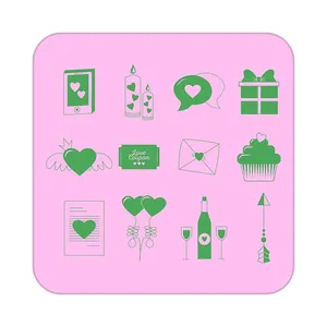 زیر لیوانی کاکتی طرح عاشقانه مدل mp38149