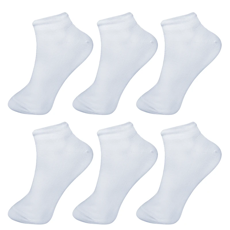 جوراب ساق کوتاه مردانه مدل 05 رنگ سفید بسته 6 عددی