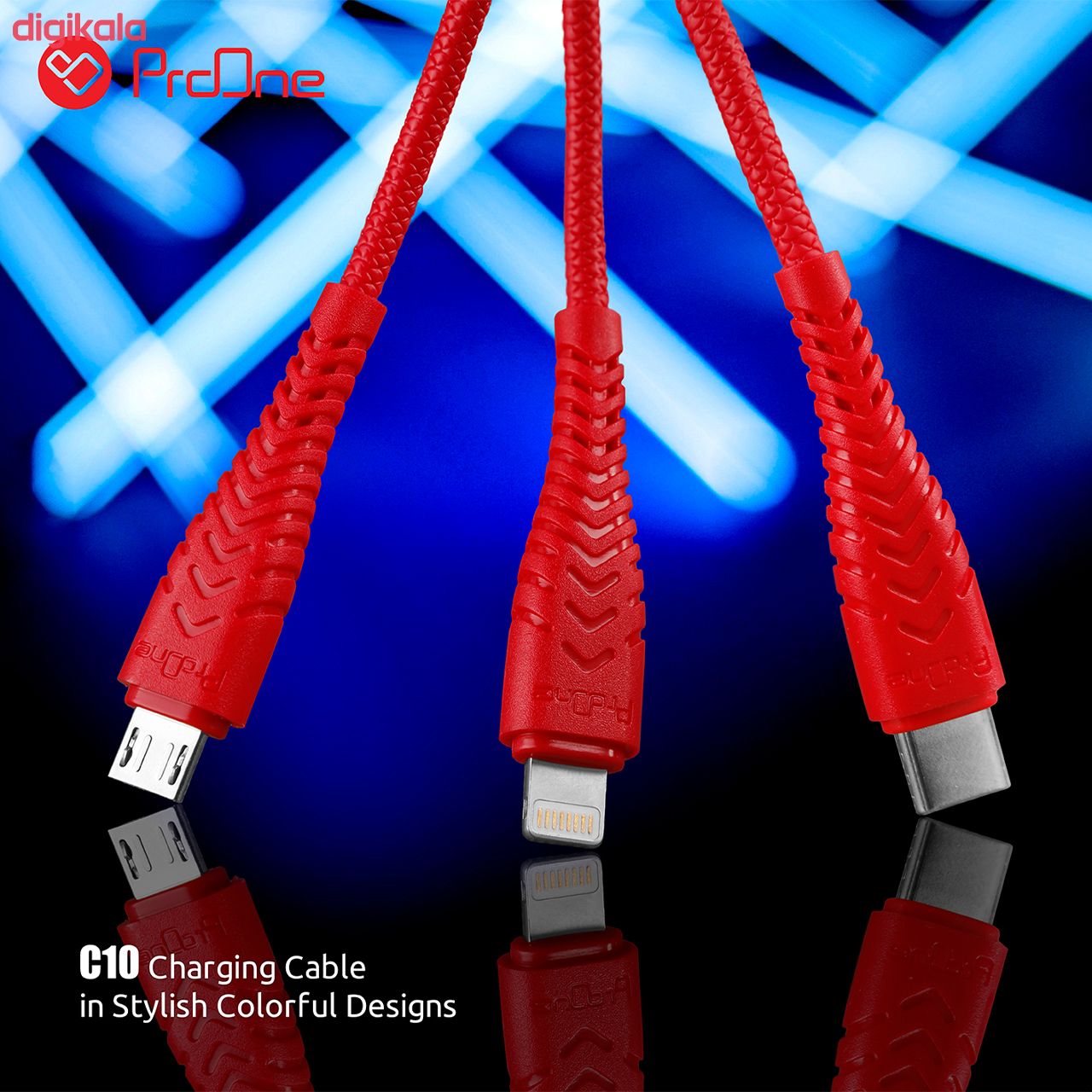 کابل تبدیل USB به microUSB پرو وان مدل C10 طول 1 متر main 1 6