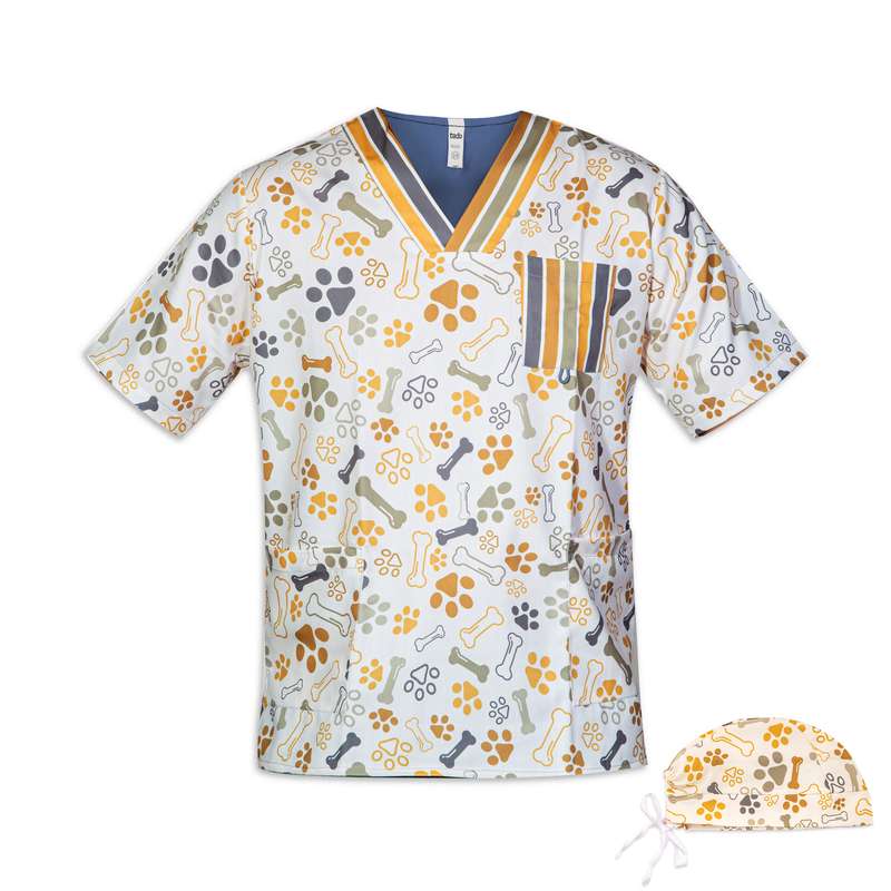 ست کلاه و روپوش پزشکی مردانه تادو مدل SRO42