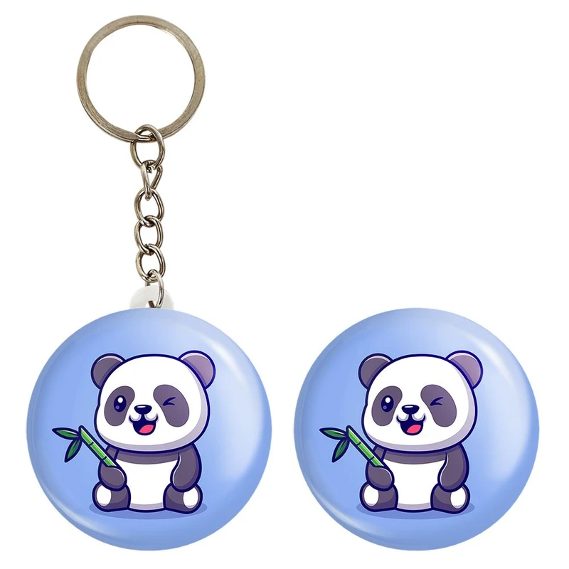 پیکسل خندالو مدل حیوانات بامزه پاندا کد 25420 به همراه جاکلیدی