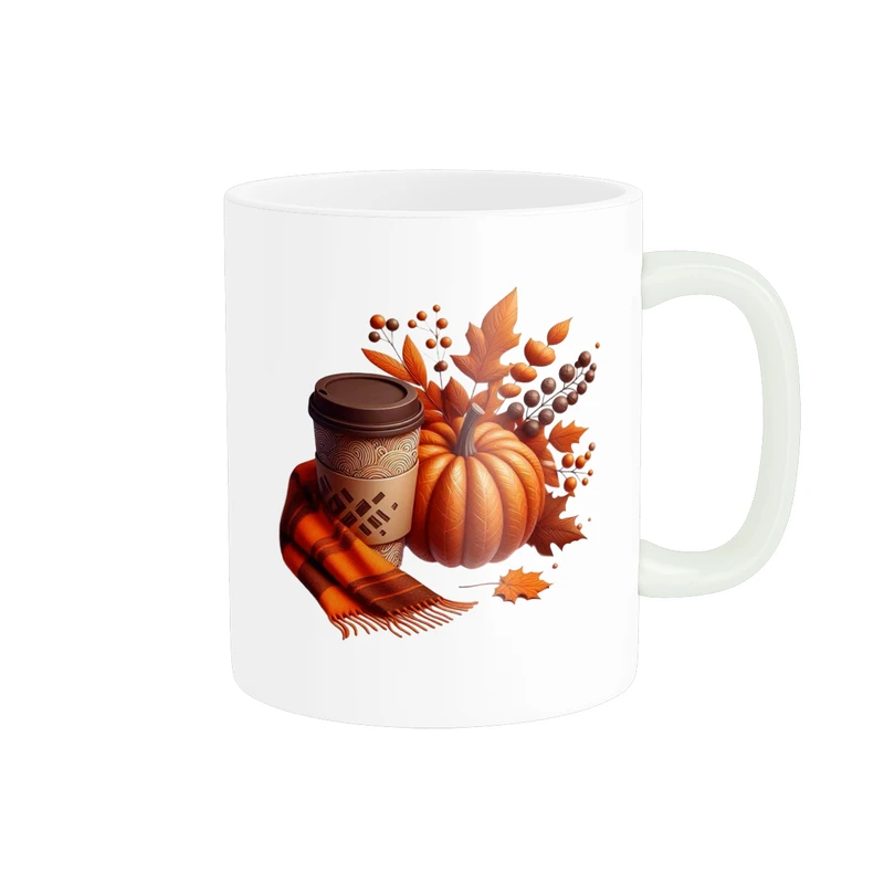 ماگ پاد آفرین مدل فانتزی طرح برگ پاییزی کد p11558