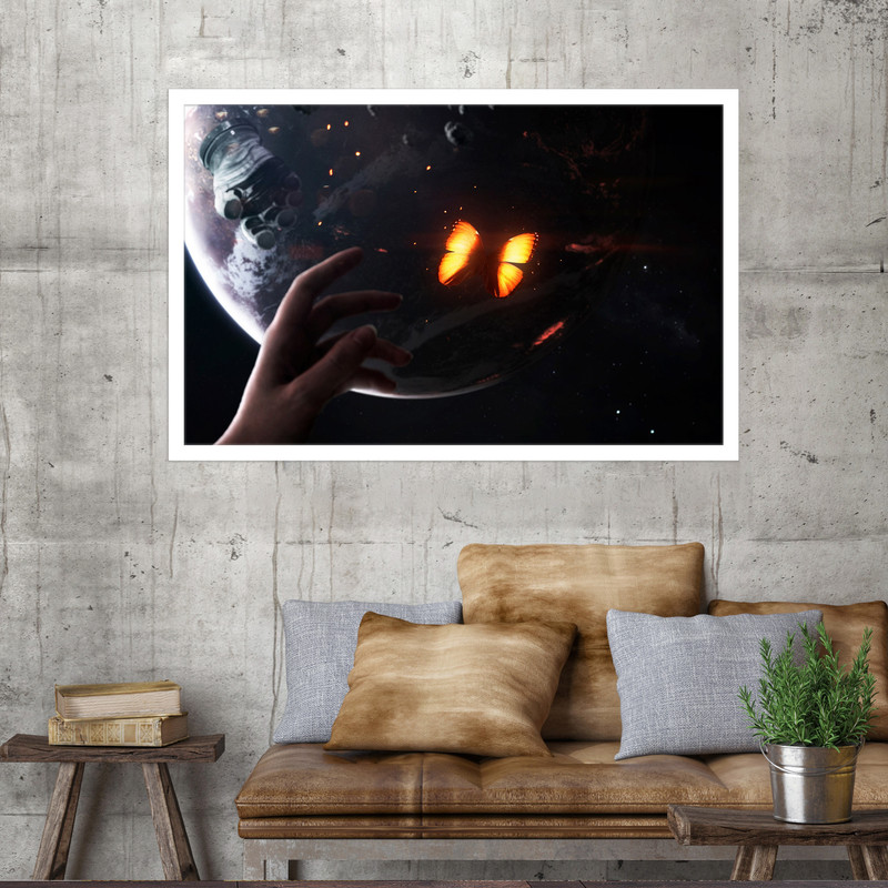 تابلو نوری بکلیت طرح فضایی و پروانه مدل W-MO1702