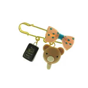 سنجاق سینه دخترانه لیمونار گالری مدل پاپسیکل تدی