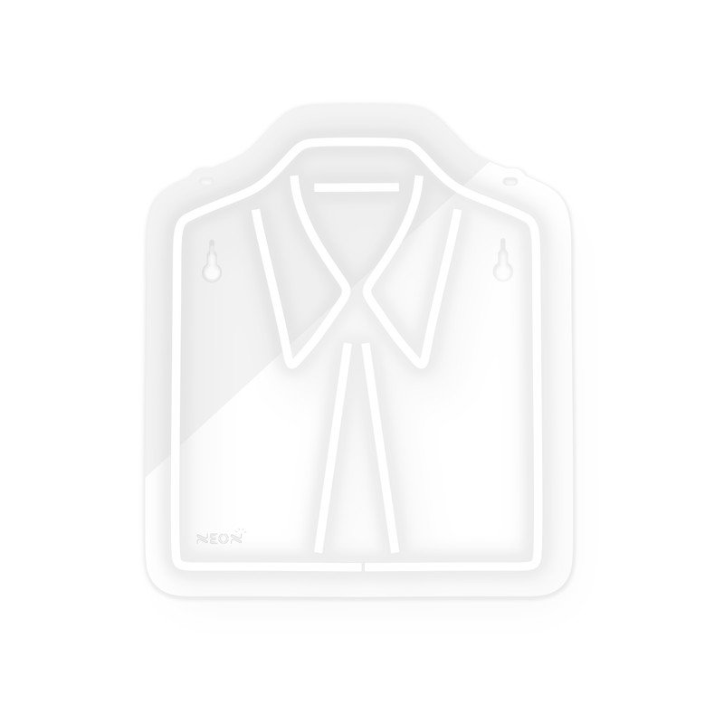چراغ دیواری نئون دیزاین طرح Men-Clothes_WHT