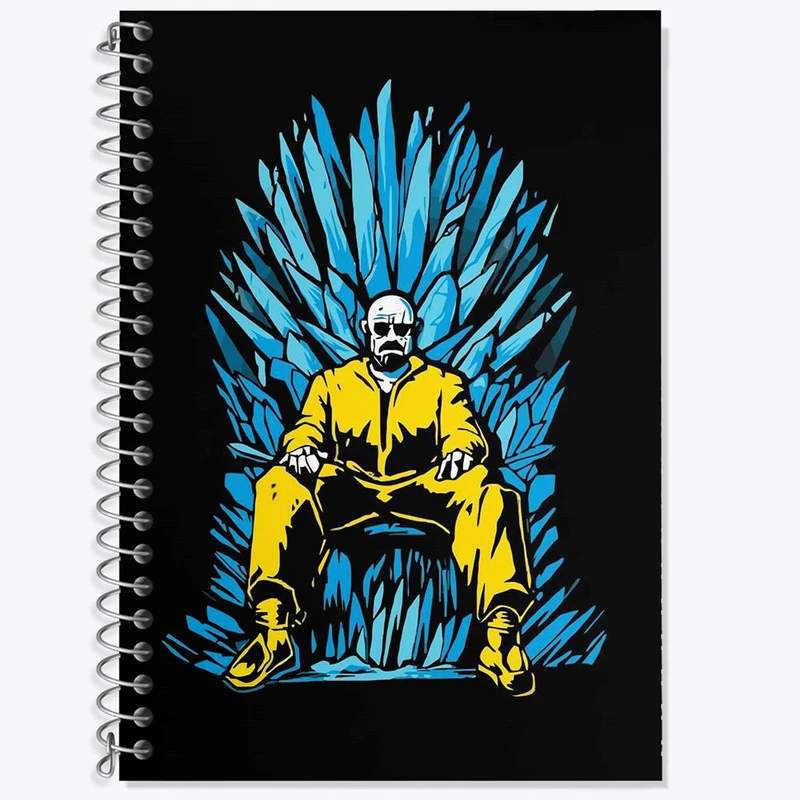 دفتر زبان 50 برگ خندالو مدل سه خط طرح والتر وایت سریال بریکینگ بد Breaking Bad کد 13297