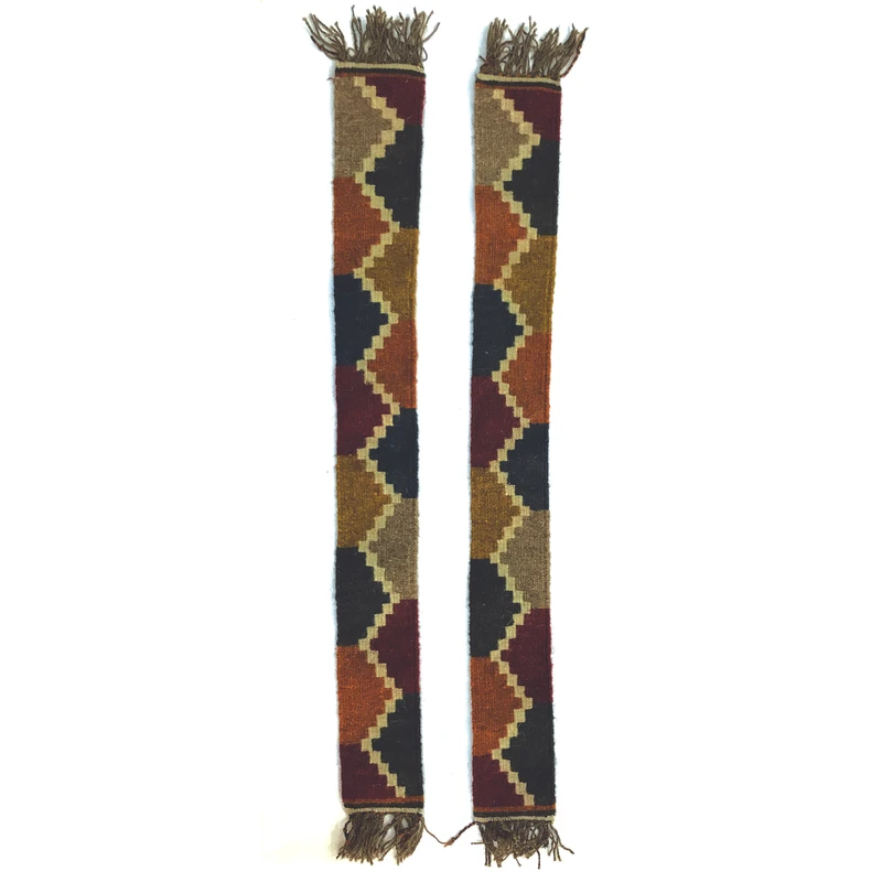 گلیم دستباف کناره طول یک متر مدل آب روان کد 003 یک جفت