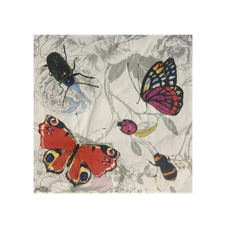 دستمال سفره آی اچ آر مدل پروانه های فانتزی بسته 20 عددی