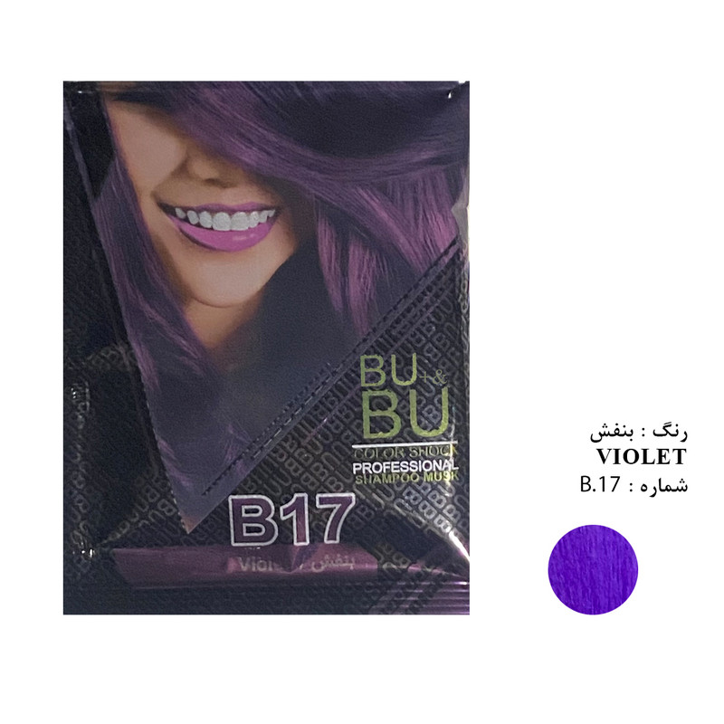 شامپو رنگ مو بیو & بیو پلاس شماره B.17 حجم 30 میلی لیتر رنگ بنفش