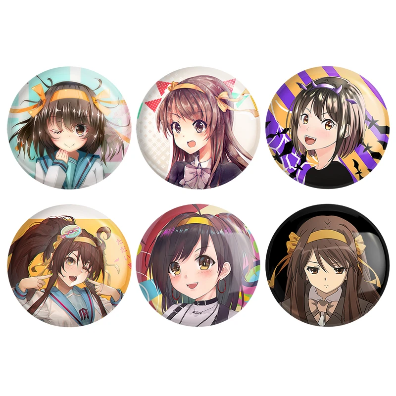 مگنت خندالو طرح انیمه ناپدید شدن هاروهی سوزومیا The Disappearance of Haruhi Suzumiya کد 1529A مجموعه 6 عددی