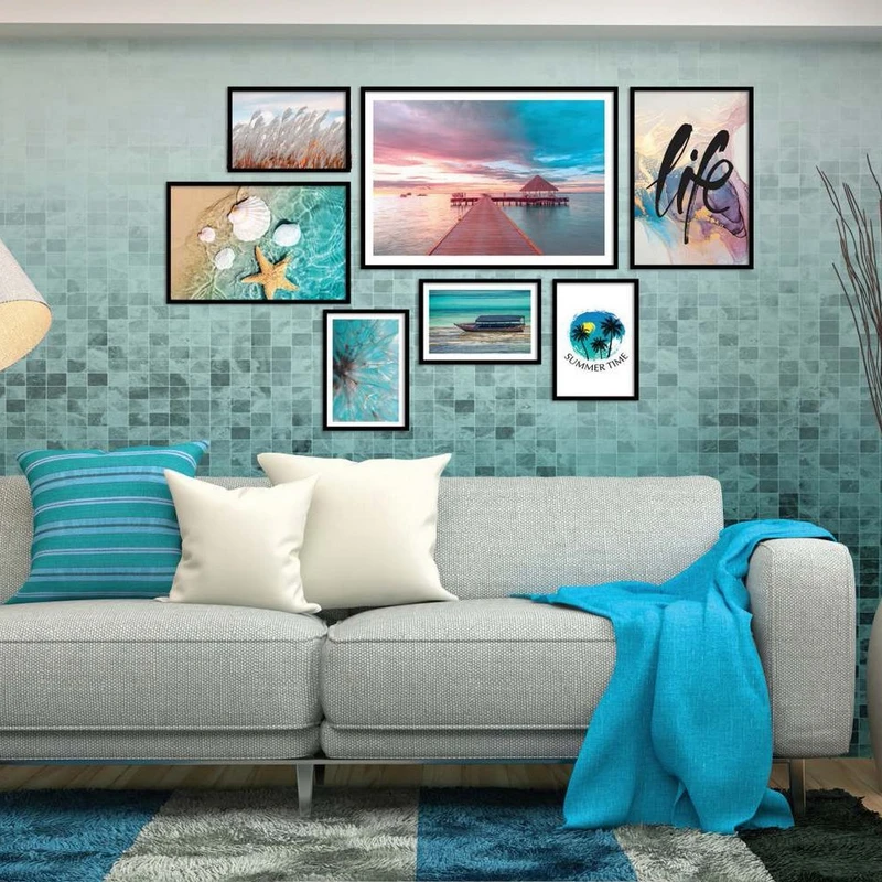 تابلو بکلیت طرح ساحل و دریا مدل B-2236 مجموعه 7 عددی