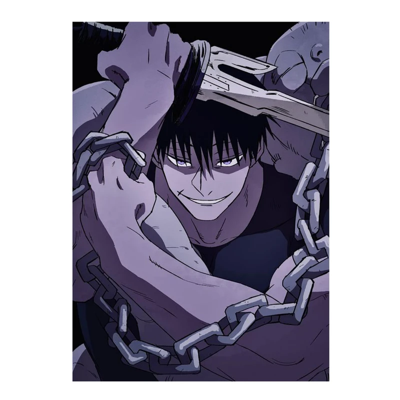 استیکر لپ تاپ و موبایل مدل انیمه طرح جوجوتسو کایسن توجی فوشیگورو Jujutsu Kaisen Toji Fushiguro کد 478