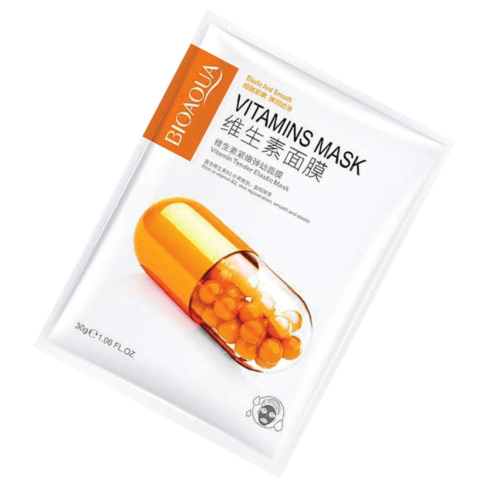 ماسک صورت بایو آکوا مدل ویتامین B2 وزن 30 گرم -  - 2