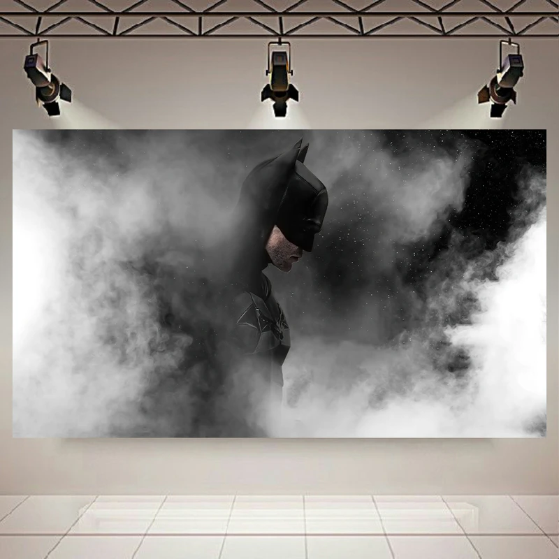 پوستر مدل چرم مخمل طرح بتمن دود کد AR4010