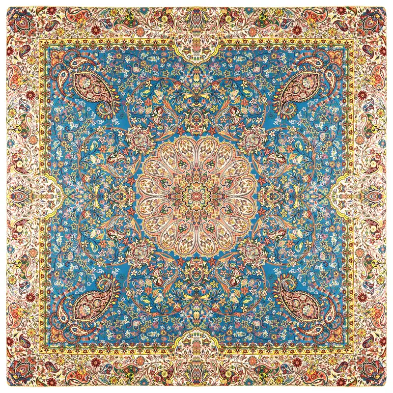 رومیزی ترمه نگین خاتم یزد طرح افشاری کد ABDR3