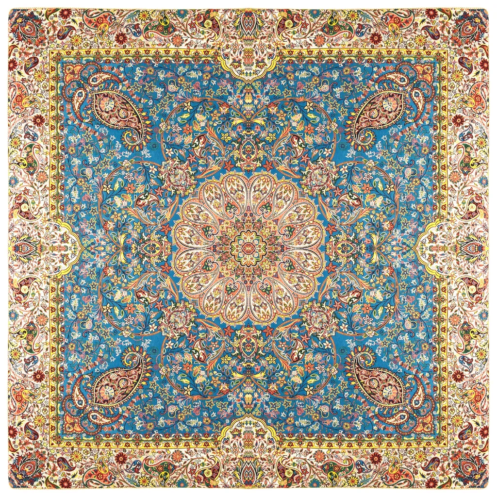 رومیزی ترمه نگین خاتم یزد طرح افشاری کد ABDR3
