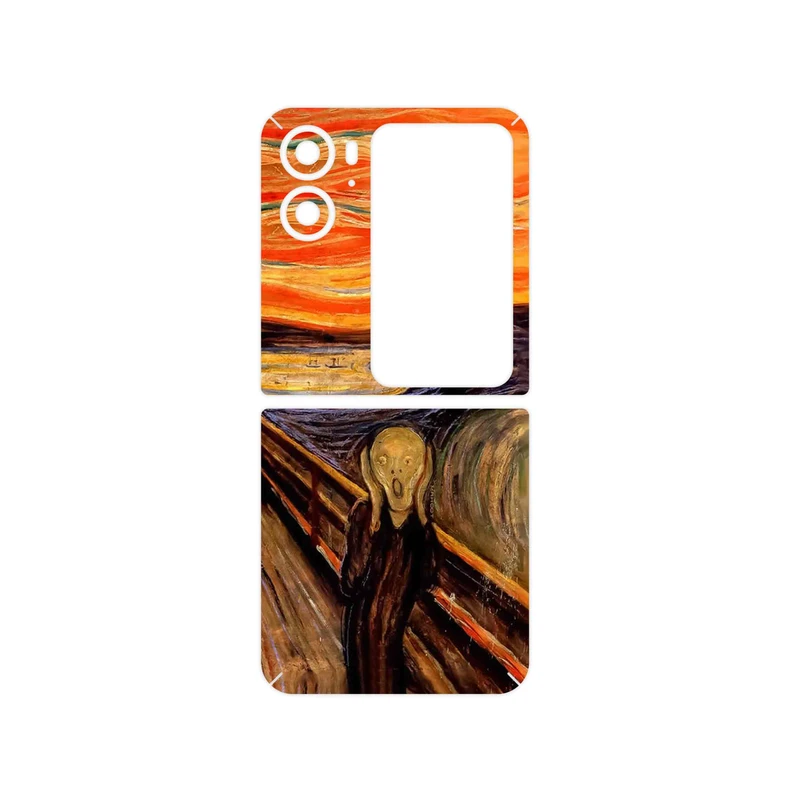 برچسب پوششی ماهوت مدل The Scream of Munch مناسب برای گوشی موبایل اپو Find N2 Flip