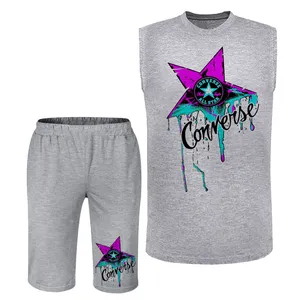 ست تاپ و شلوارک مردانه مدل ستاره A92