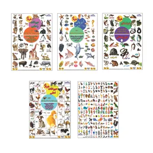 برچسب هیلا مدل آموزشی تشویقی طرح حیوانات بسته 5 عددی