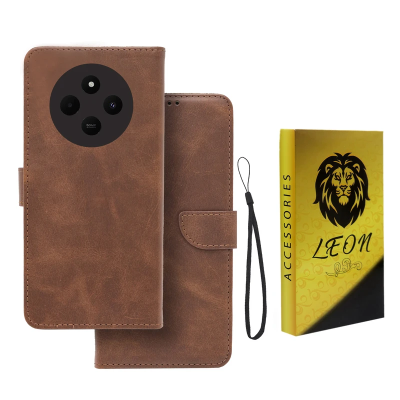 کیف کلاسوری لئون مدل Mortand Oro مناسب برای گوشی موبایل شیائومی Poco C75