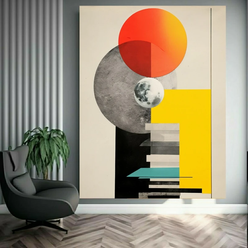 پوستر طرح ماه مدل انتزاعی کد FB105892