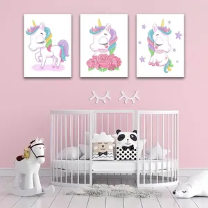 تابلو شاسی کودک مدل دخترانه یونیکورن کد UNC6  مجموعه 3 عددی