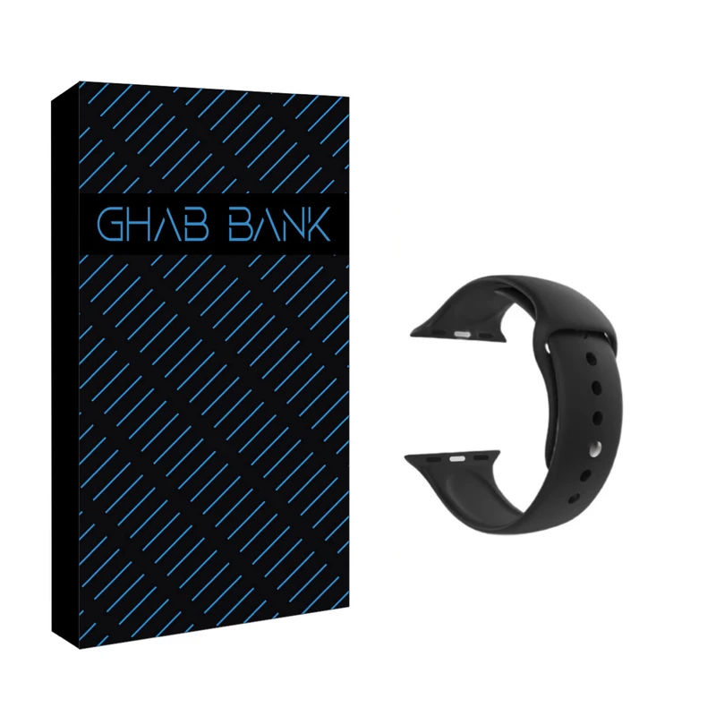 بند سیلیکونی قاب بانک مدل silicon مناسب برای اپل واچ SE سایز 44 میلی متری