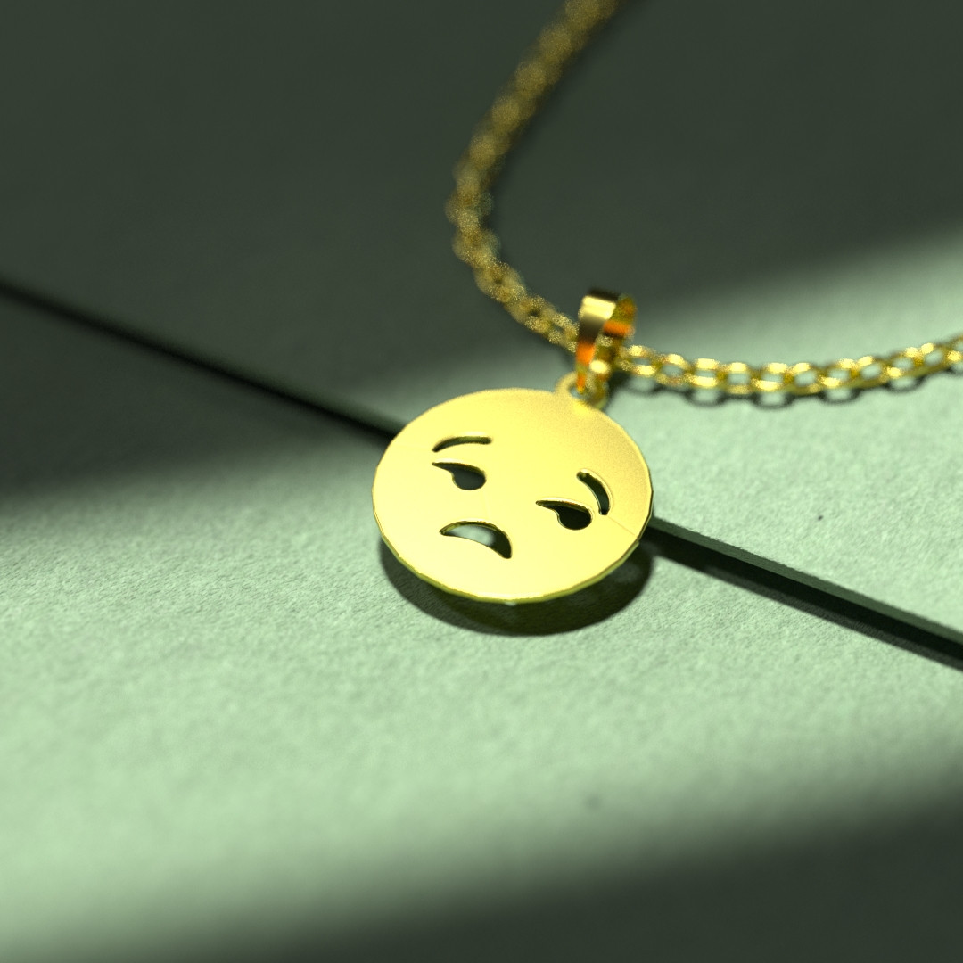 گردنبند طلا 18 عیار زنانه مدوپد مدل ایموجی کد C3-1-1080