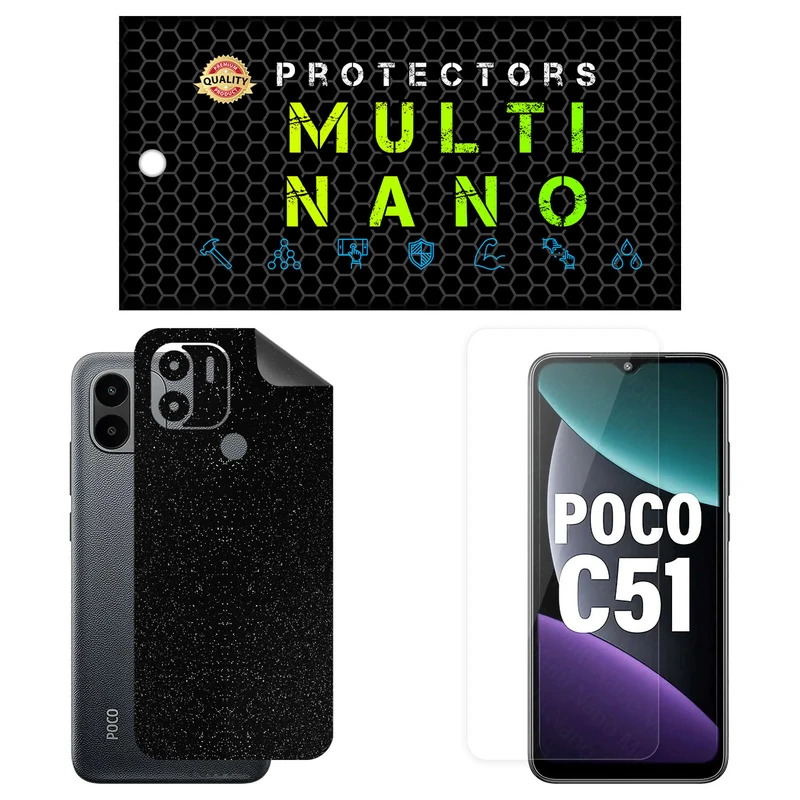 محافظ صفحه نمایش مولتی نانو مدل X-SFG مناسب برای گوشی موبایل شیائومی Poco C51 به همراه برچسب پوششی
