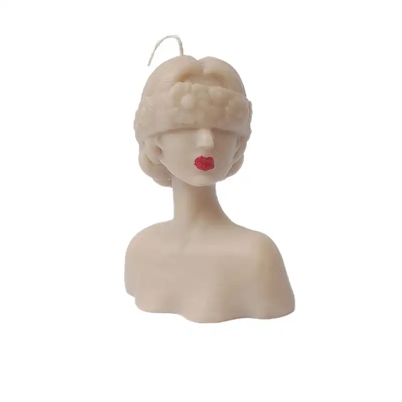 شمع دست ساز مدل ناتالی مجموعه 2 عددی