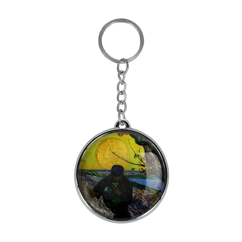 جاکلیدی خندالو طرح کاشت در غروب آفتاب ونسان ونگوگ (Van Gogh) مدل دوطرفه کد 3682036821