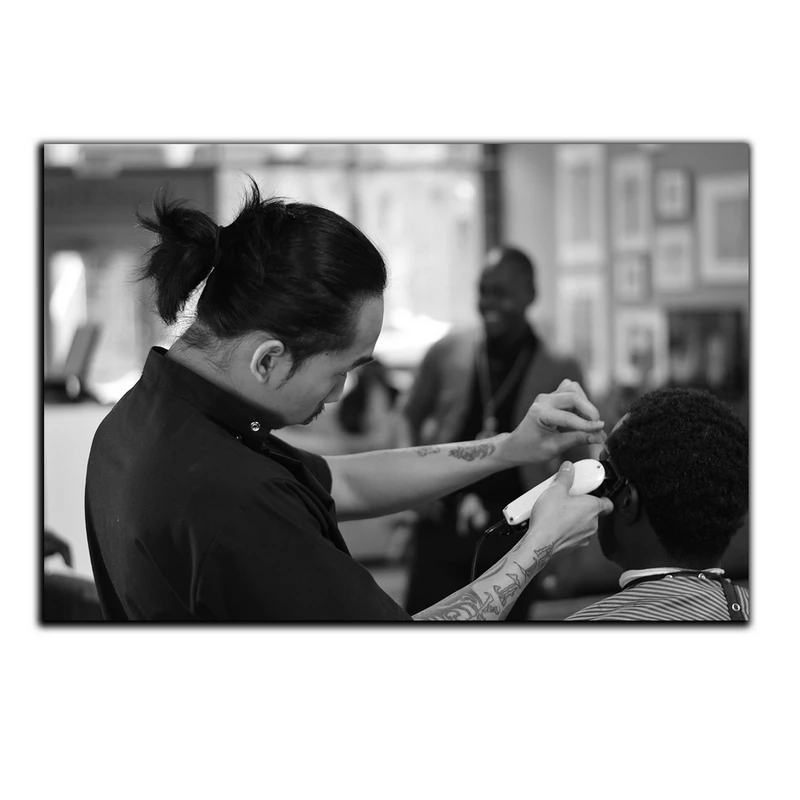 تابلو شاسی بکلیت طرح آرایشگر آرایشگاه مردانه مدل SH-6559