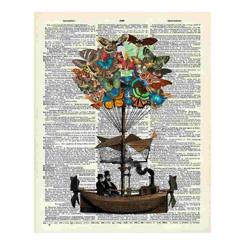 پوستر مدل پروانه و هواپیما هوایی