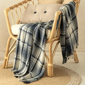 شال مبل انگلیش هوم مدل Agata Gri Lacivert سایز 130x170 سانتی متر