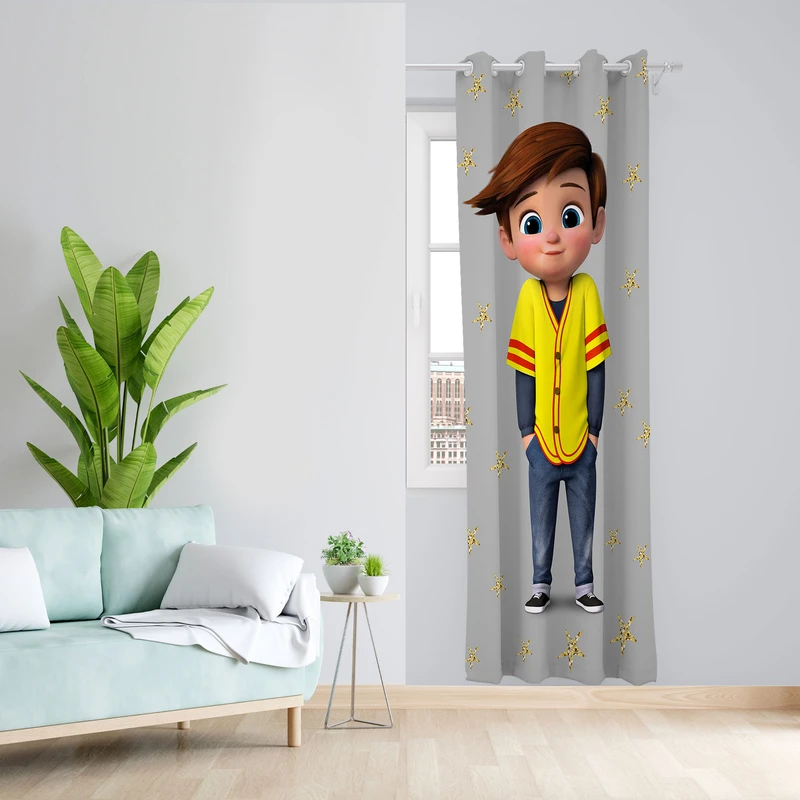  پرده مدل بچه رییس مخمل پانچی کد 4754 سایز 140x200 سانتی متر