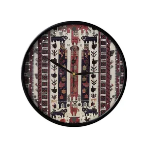 ساعت دیواری مدوپد طرح قالیچه بلوچ عکسی حیواندار مدل C-balouch39