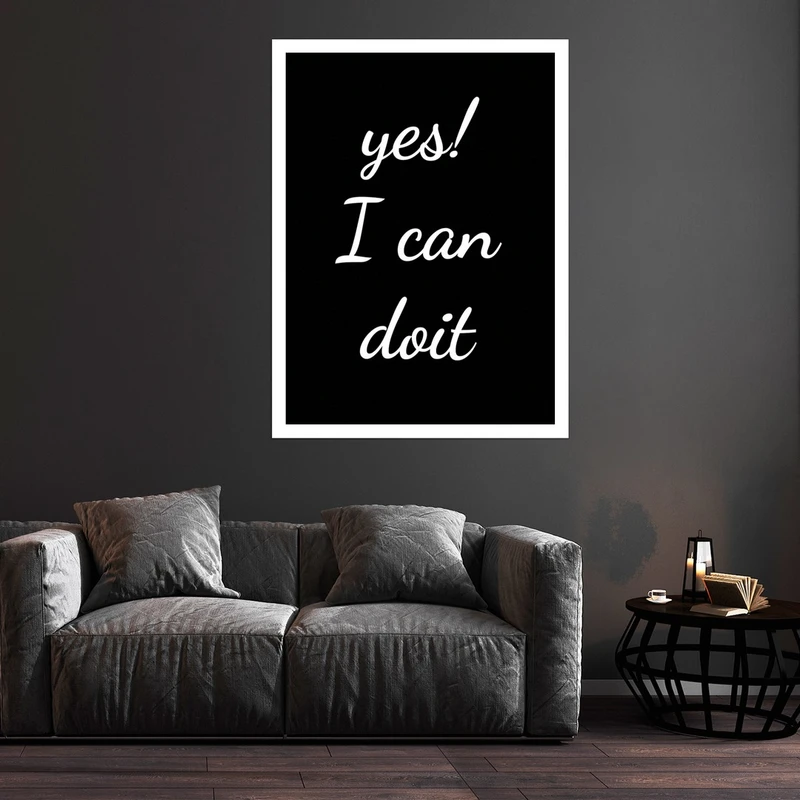 تابلو بکلیت طرح جمله انگیزشی مدرن مدل قاب شاسی W-S10244