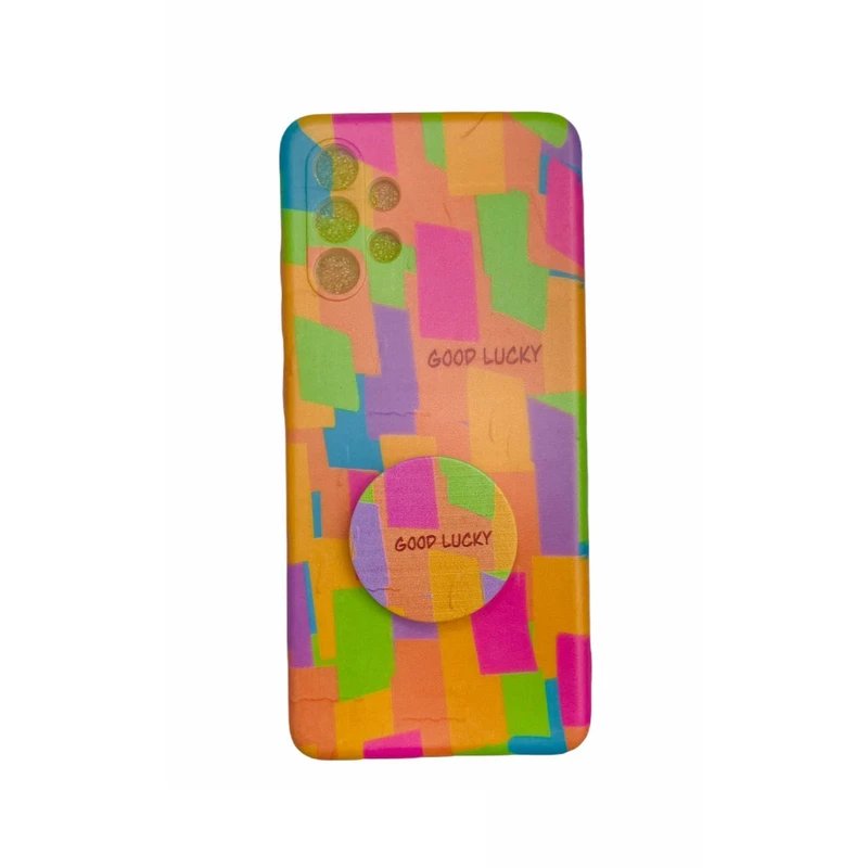 کاور طرح GOOD LUCKY مدل color88 مناسب برای گوشی موبایل سامسونگ GALAXY A32 4G به همراه پایه نگهدارنده