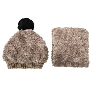 ست کلاه و شال گردن بافتنی بچگانه مدل WQ59