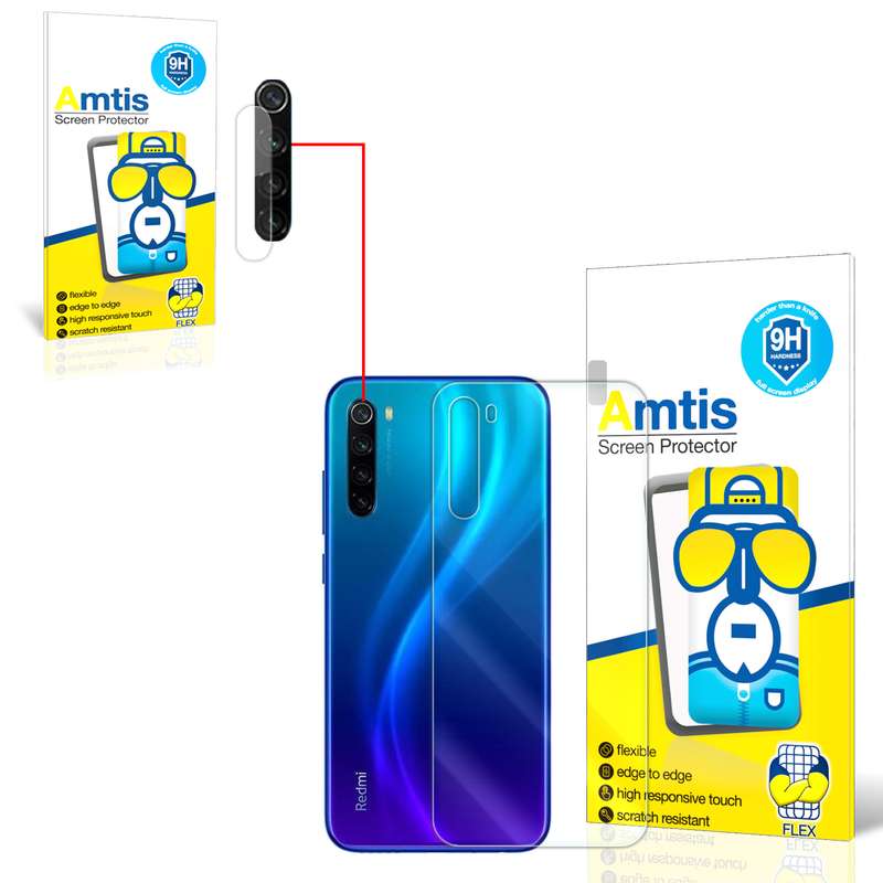 محافظ لنز دوربین امتیس مدل NOTE 8 مناسب برای گوشی موبایل شیائومی REDMI NOTE 8 به همراه محافظ پشت گوشی