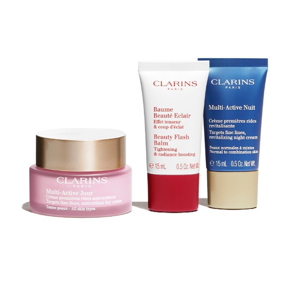 مجموعه مراقبت از پوست کلارنس مدل Multi-Active Collection بسته 4 عددی مجموعه مراقبت از پوست کلارنس مدل Multi-Active Collection بسته 4 عددی