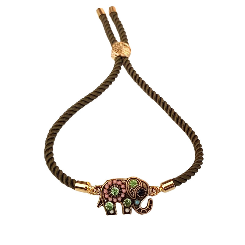 دستبند دخترانه مدل فیل نگین دار