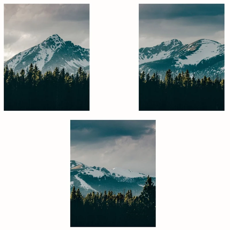 پوستر مدل مستر زمستان- کوهستان برفی مجموعه 3 عددی