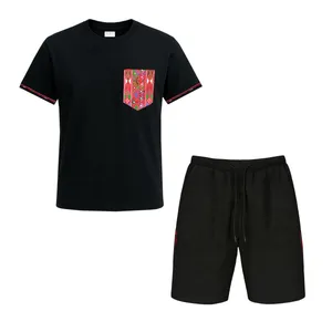 ست تی شرت آستین کوتاه و شلوارک راحتی مردانه مدل M12