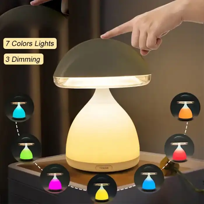 چراغ خواب طرح قارچ مدل مولتی کالر کد JIMI111