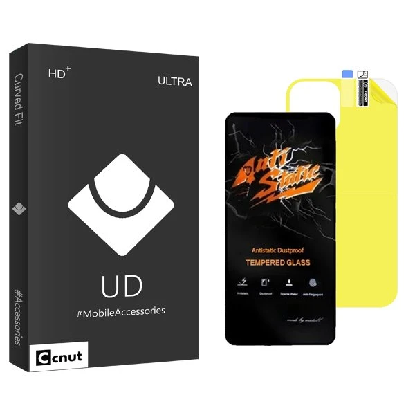 محافظ صفحه نمایش کوکونات مدل UDB Antistatic مناسب برای گوشی موبایل اپل iPhone 12 Pro Max  به همراه محافظ پشت گوشی